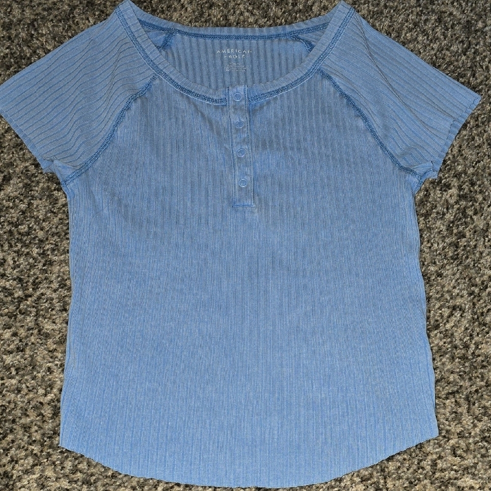 American Eagle Outfitters Women's Blue Top